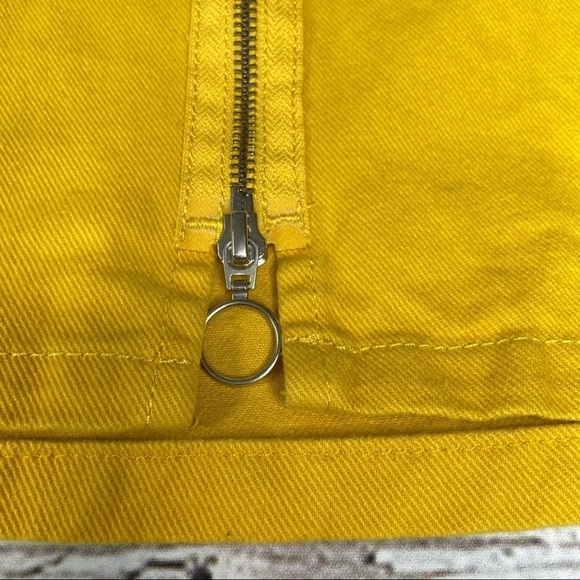 BDG Bright Yellow Front Zipper Skirt Size XS - Picture 8 of 9